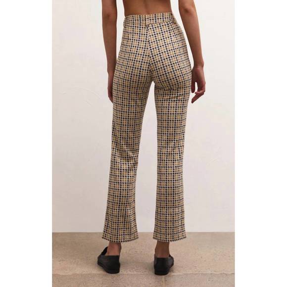 NEW Z SUPPLY kastor houndstooth pant in spiced rum - Picture 2 of 2